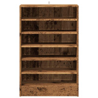 Produktbild för Skoskåp åldrat trä 60x35x92 cm konstruerat trä