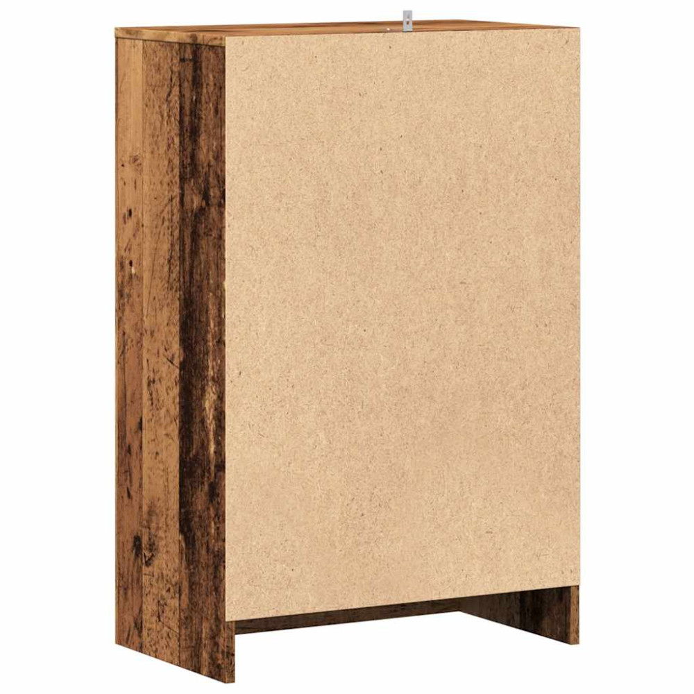 Produktbild för Skoskåp åldrat trä 60x35x92 cm konstruerat trä