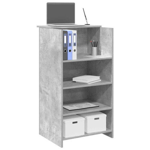 vidaXL Receptionsdisk betonggrå 55x50x103,5 cm konstruerat trä
