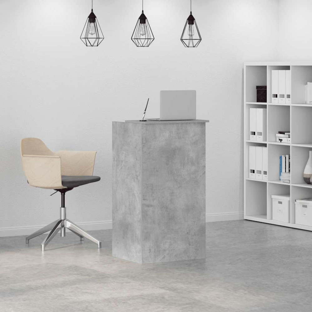 Produktbild för Receptionsdisk betonggrå 55x50x103,5 cm konstruerat trä