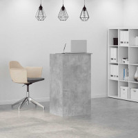 Produktbild för Receptionsdisk betonggrå 55x50x103,5 cm konstruerat trä