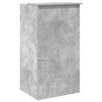 Produktbild för Receptionsdisk betonggrå 55x50x103,5 cm konstruerat trä