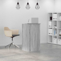 Produktbild för Receptionsdisk grå sonoma 55x50x103,5 cm konstruerat trä