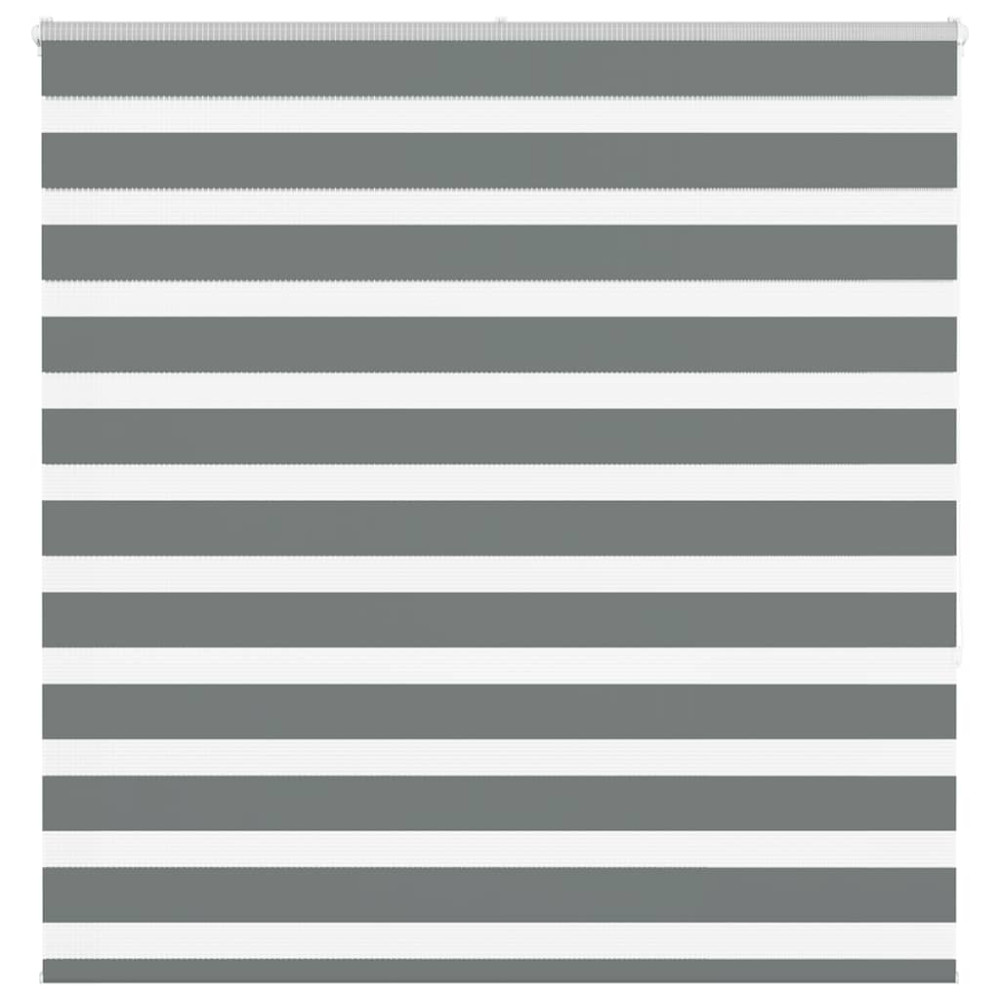Produktbild för Rullgardin zebra mörkgrå 150x150 cm tyg bredd 145,9cm polyester