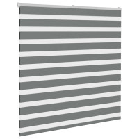 Produktbild för Rullgardin zebra mörkgrå 150x150 cm tyg bredd 145,9cm polyester