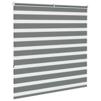 Produktbild för Rullgardin zebra mörkgrå 150x150 cm tyg bredd 145,9cm polyester