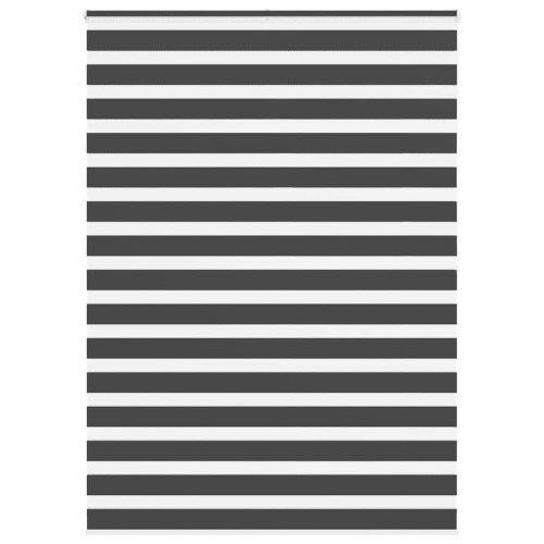 vidaXL Rullgardin zebra svart 165x200 cm tyg bredd 160,9 cm polyester