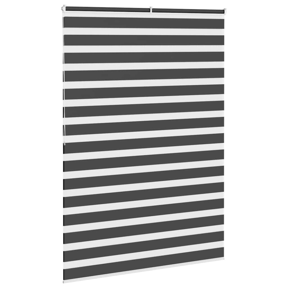 Produktbild för Rullgardin zebra svart 165x200 cm tyg bredd 160,9 cm polyester