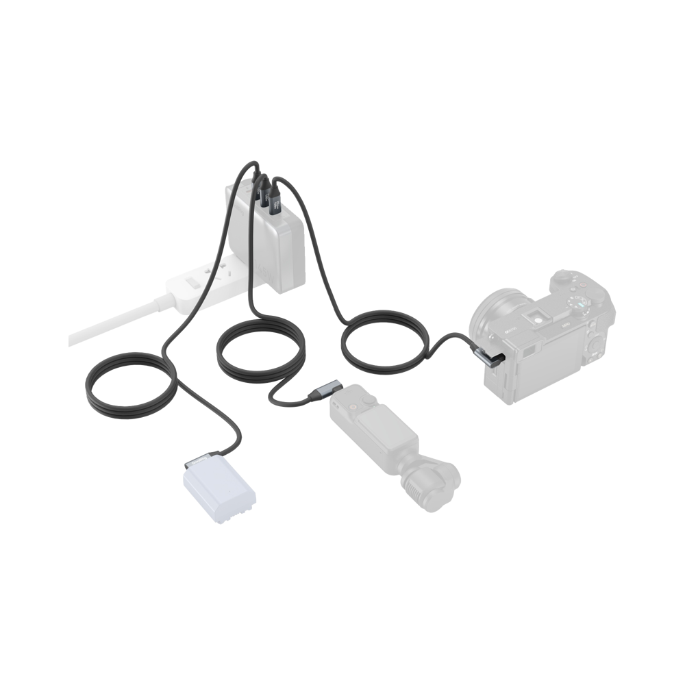 Produktbild för SmallRig 4791 USB-C (Straight) to USB-C (Angled) Data Cable 60cm