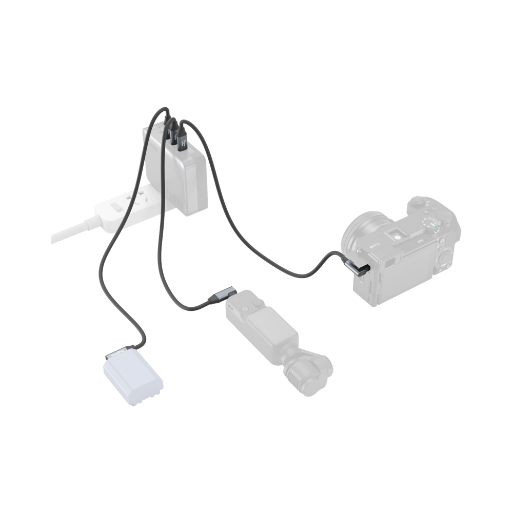 Produktbild för SmallRig 4790 USB-C (Straight) to USB-C (Angled) Data Cable 35cm