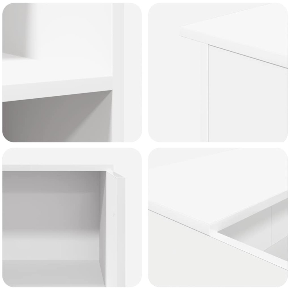 Produktbild för Receptionsdisk vit 100x50x103,5 cm konstruerat trä