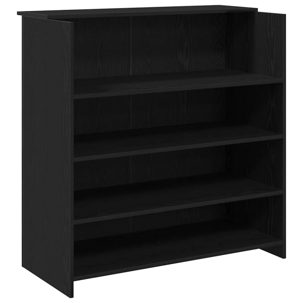 Produktbild för Receptionsdisk svart ek 100x50x103,5 cm konstruerat trä