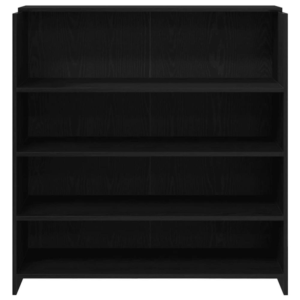 Produktbild för Receptionsdisk svart ek 100x50x103,5 cm konstruerat trä