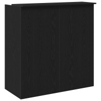 Produktbild för Receptionsdisk svart ek 100x50x103,5 cm konstruerat trä