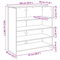 Produktbild för Receptionsdisk svart ek 100x50x103,5 cm konstruerat trä