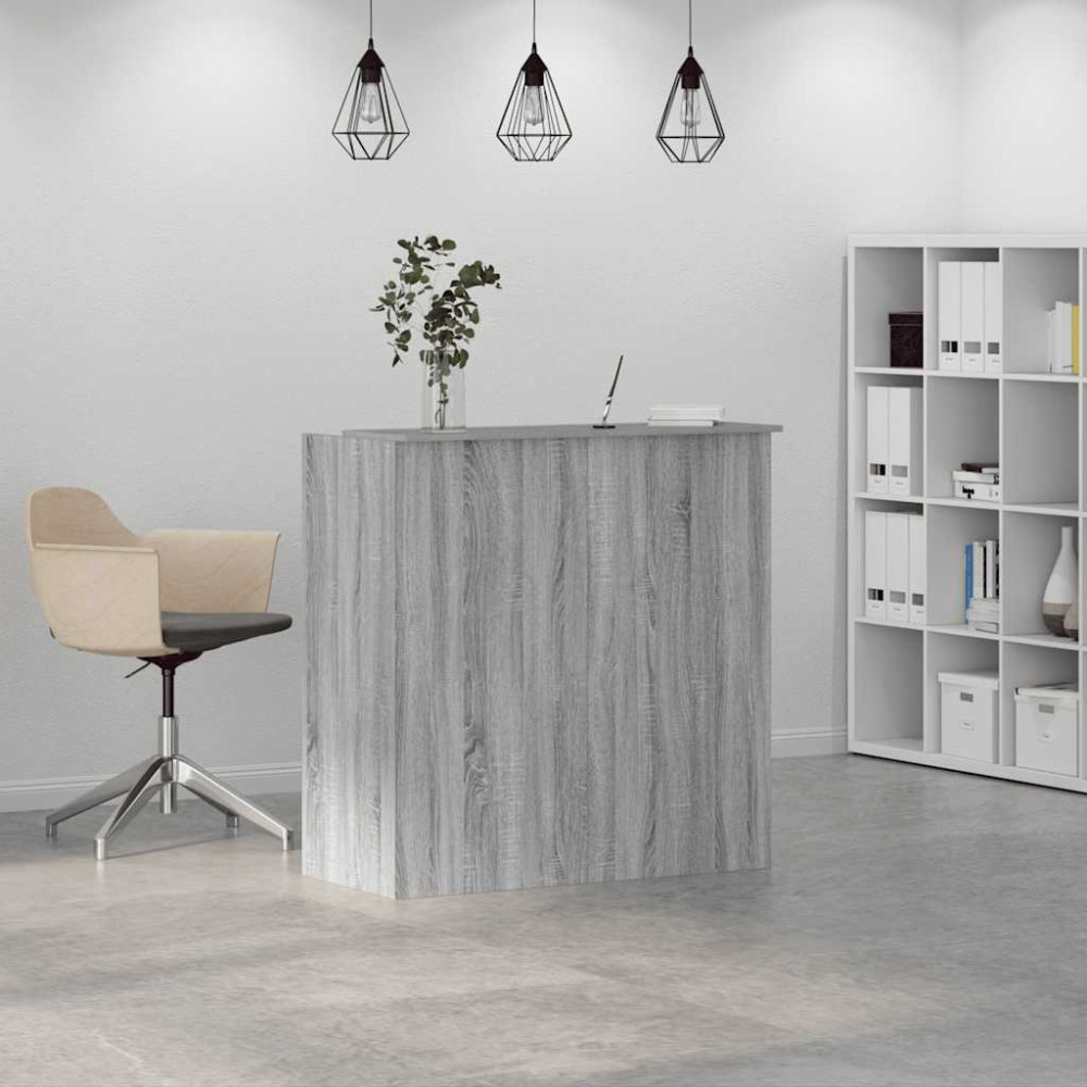Produktbild för Receptionsdisk grå sonoma 100x50x103,5 cm konstruerat trä