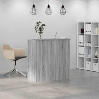 Produktbild för Receptionsdisk grå sonoma 100x50x103,5 cm konstruerat trä