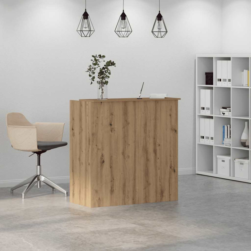 Produktbild för Receptionsdisk artisan ek 100x50x103,5 cm konstruerat trä