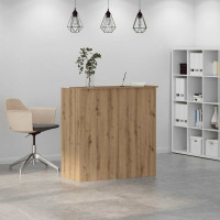 Produktbild för Receptionsdisk artisan ek 100x50x103,5 cm konstruerat trä