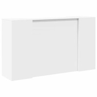 Produktbild för Receptionsdisk vit 180x50x103,5 cm konstruerat trä
