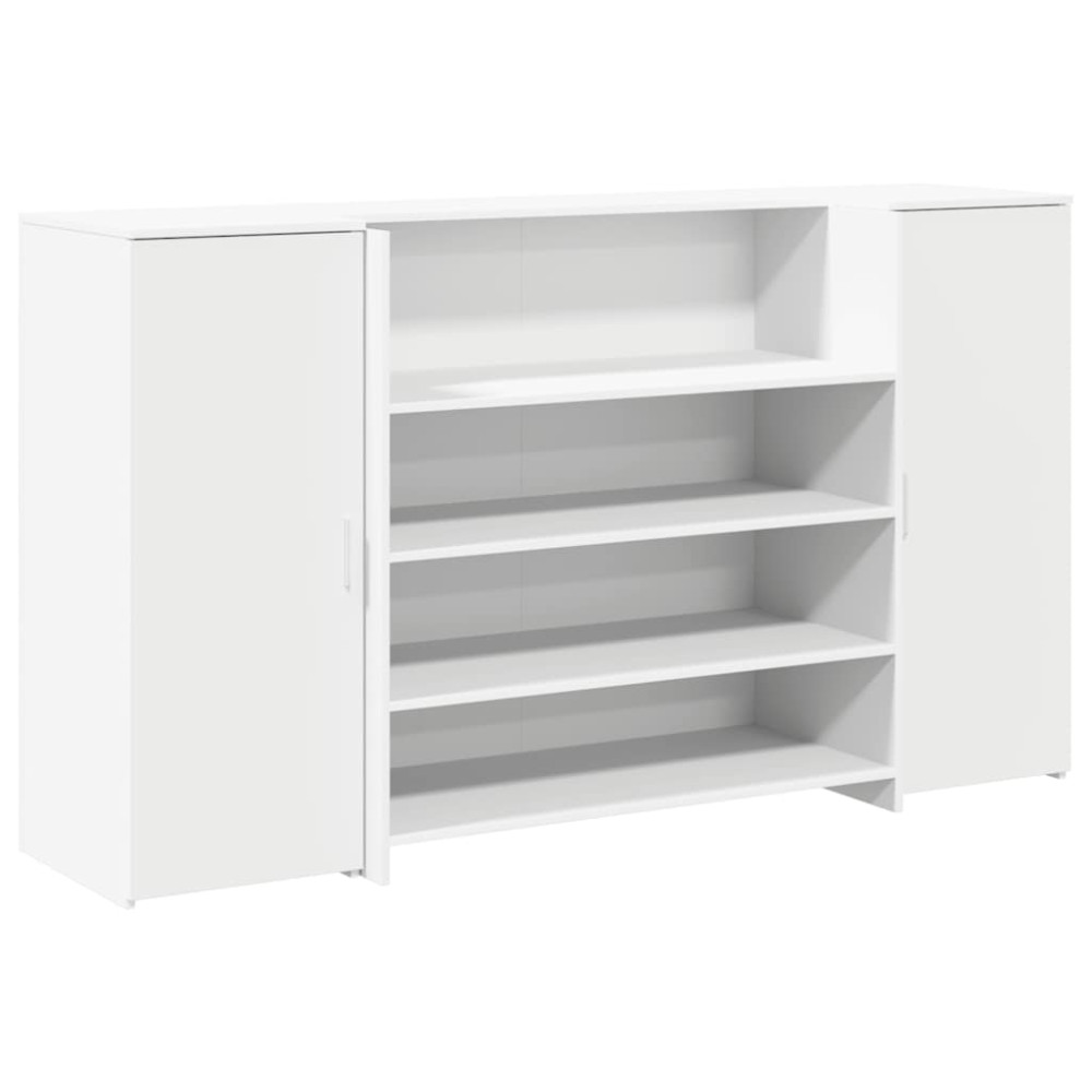 Produktbild för Receptionsdisk vit 180x50x103,5 cm konstruerat trä