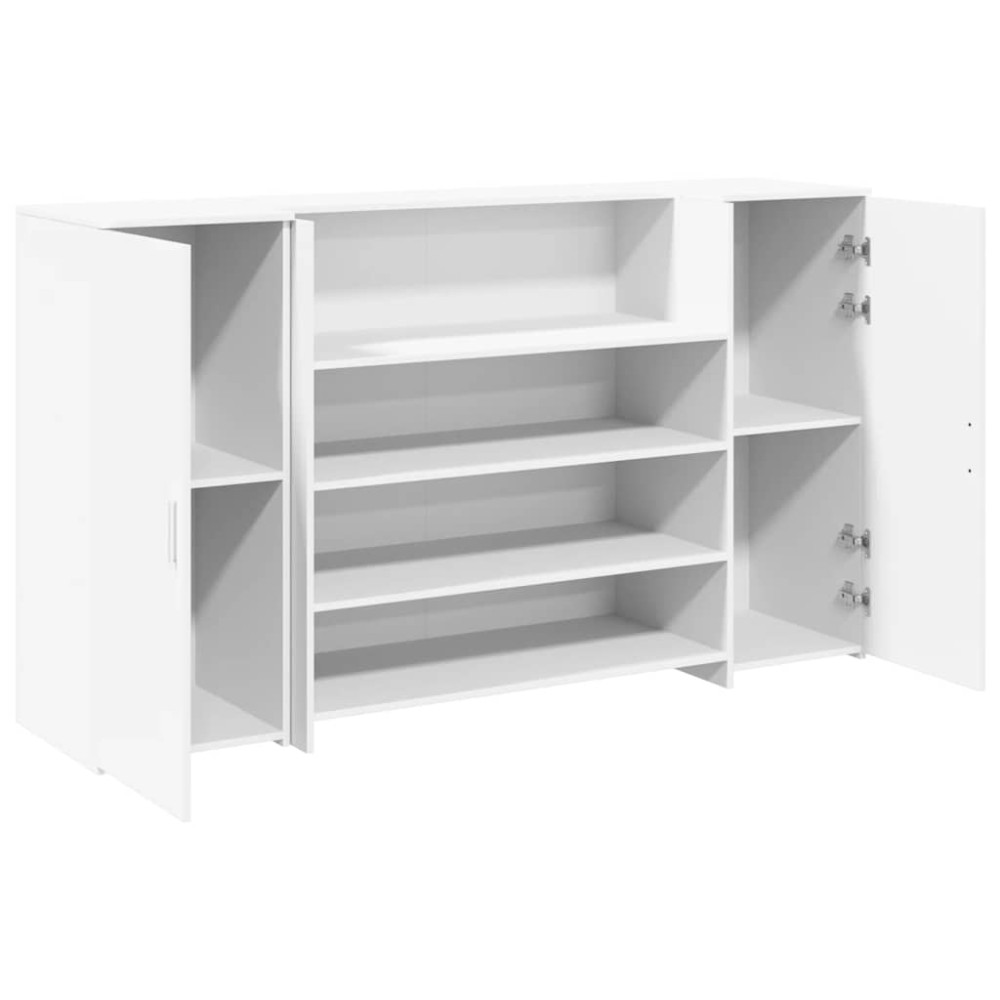 Produktbild för Receptionsdisk vit 180x50x103,5 cm konstruerat trä