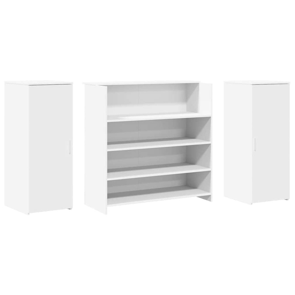 Produktbild för Receptionsdisk vit 180x50x103,5 cm konstruerat trä