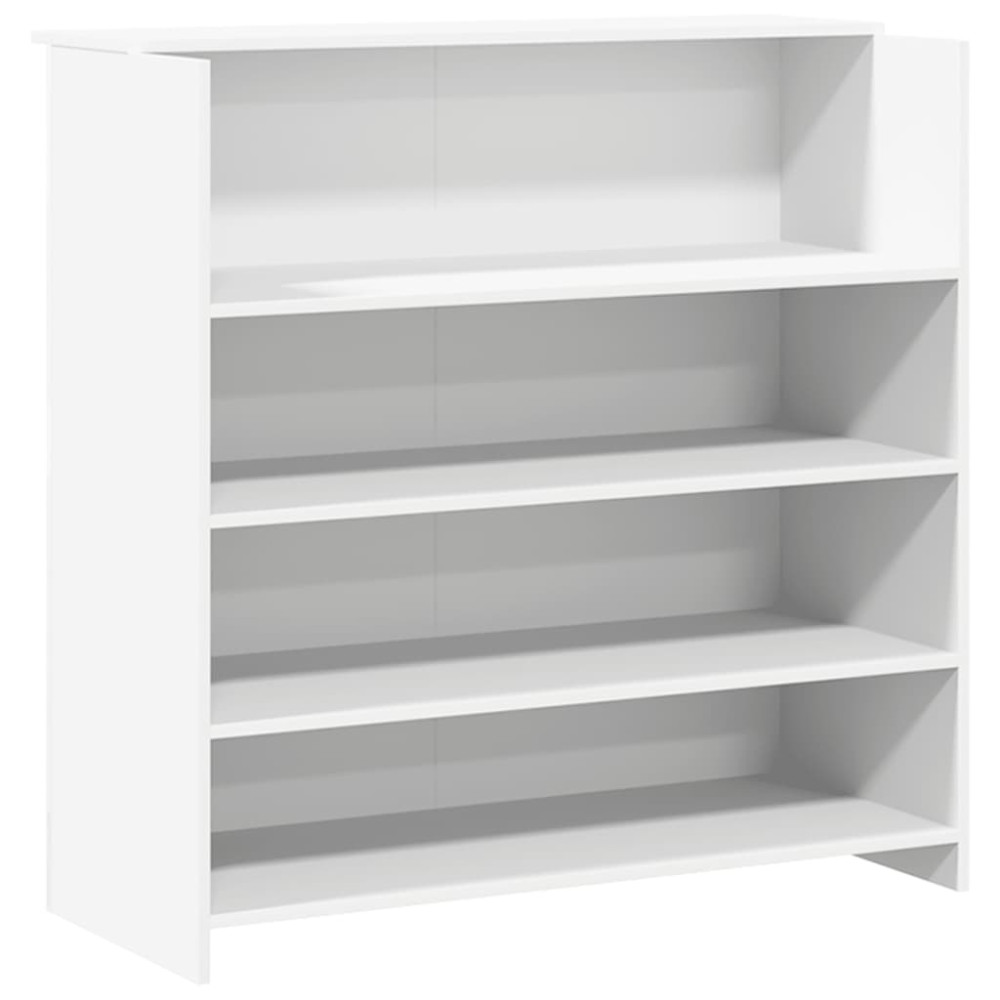 Produktbild för Receptionsdisk vit 180x50x103,5 cm konstruerat trä