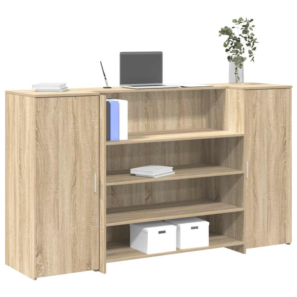 Produktbild för Receptionsdisk sonoma-ek 180x50x103,5 cm konstruerat trä