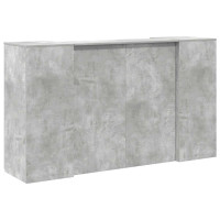 Produktbild för Receptionsdisk betonggrå 180x50x103,5 cm konstruerat trä