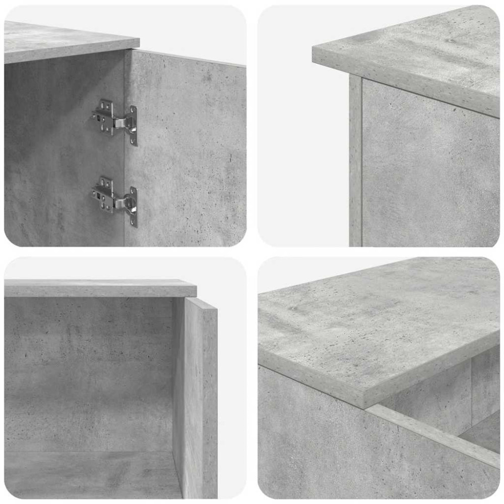 Produktbild för Receptionsdisk betonggrå 180x50x103,5 cm konstruerat trä