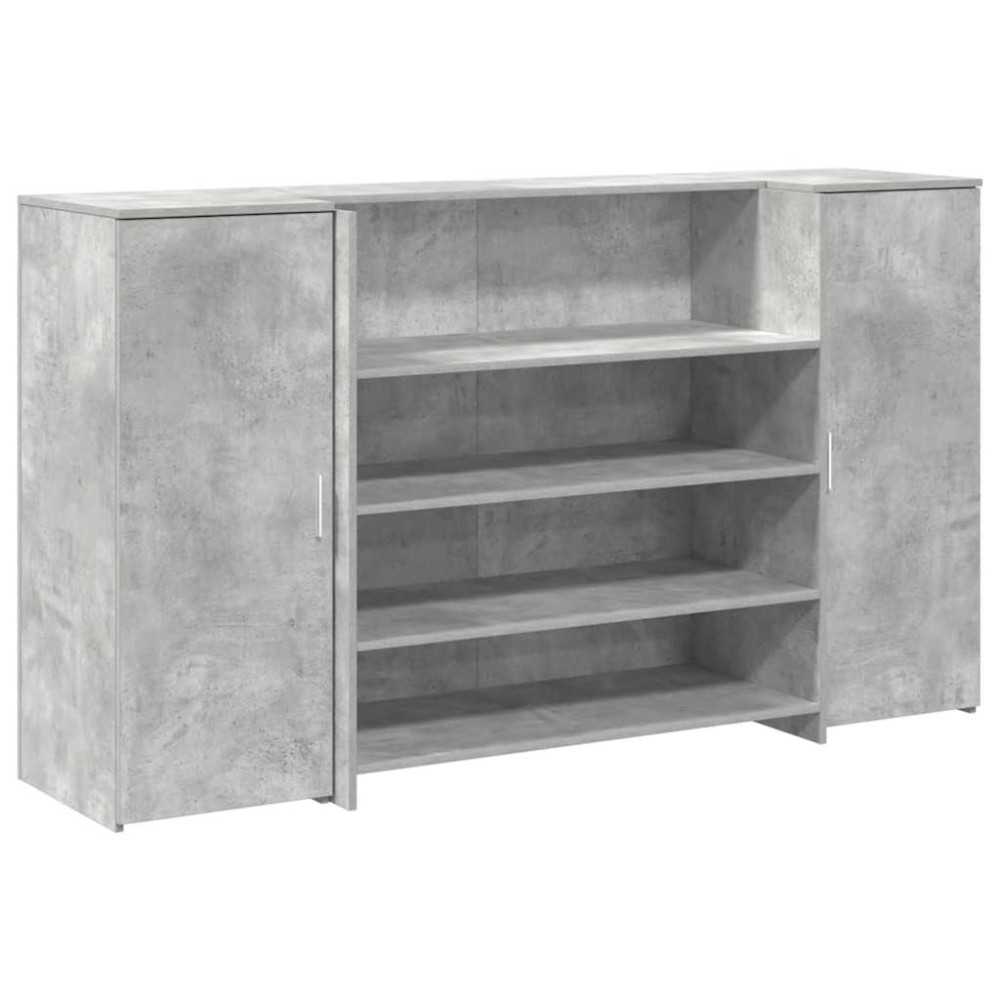 Produktbild för Receptionsdisk betonggrå 180x50x103,5 cm konstruerat trä