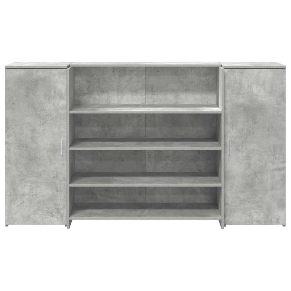 Produktbild för Receptionsdisk betonggrå 180x50x103,5 cm konstruerat trä