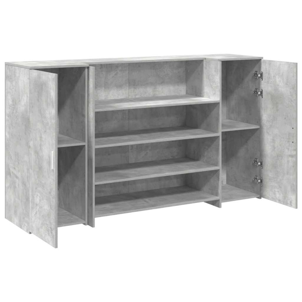 Produktbild för Receptionsdisk betonggrå 180x50x103,5 cm konstruerat trä