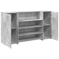 Produktbild för Receptionsdisk betonggrå 180x50x103,5 cm konstruerat trä