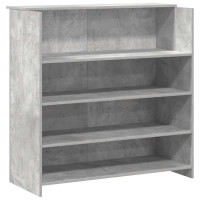 Produktbild för Receptionsdisk betonggrå 180x50x103,5 cm konstruerat trä