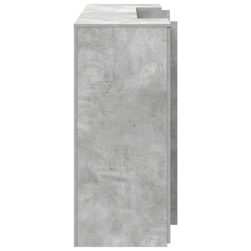 Produktbild för Receptionsdisk betonggrå 180x50x103,5 cm konstruerat trä