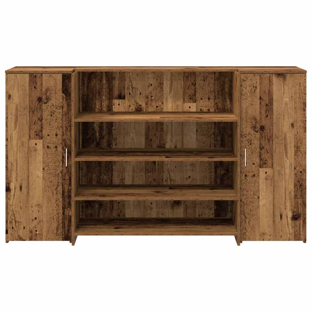 Produktbild för Receptionsdisk åldrat trä 180x50x103,5 cm konstruerat trä