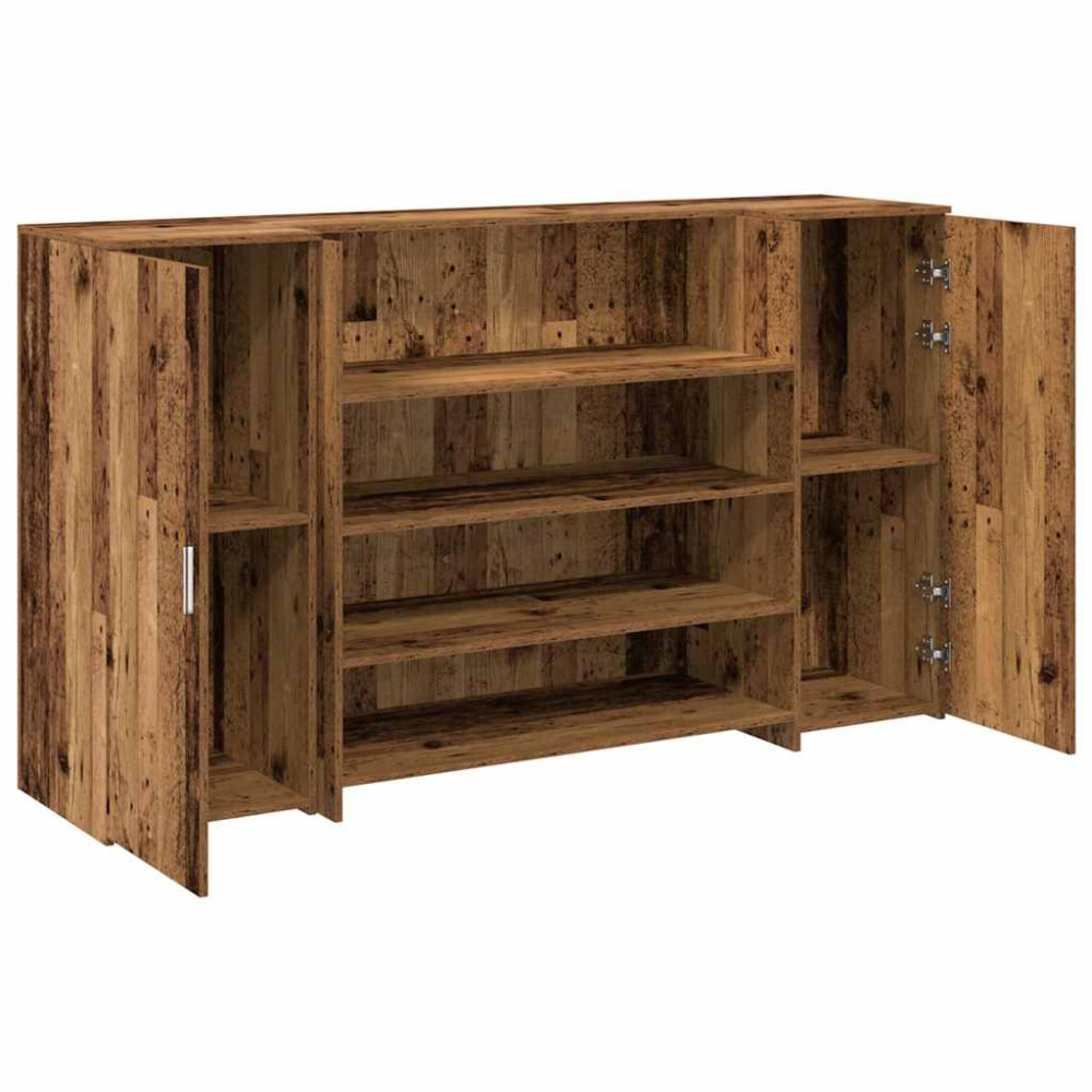 Produktbild för Receptionsdisk åldrat trä 180x50x103,5 cm konstruerat trä