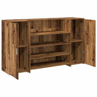 Produktbild för Receptionsdisk åldrat trä 180x50x103,5 cm konstruerat trä