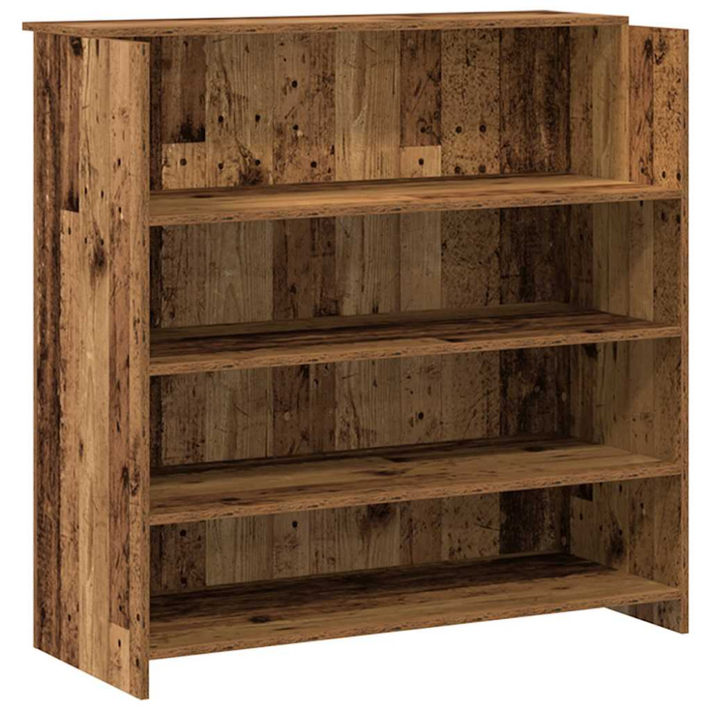 Produktbild för Receptionsdisk åldrat trä 180x50x103,5 cm konstruerat trä