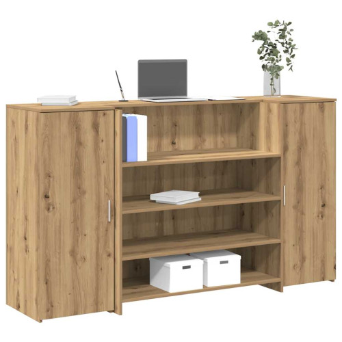 vidaXL Receptionsdisk artisan ek 180x50x103,5 cm konstruerat trä