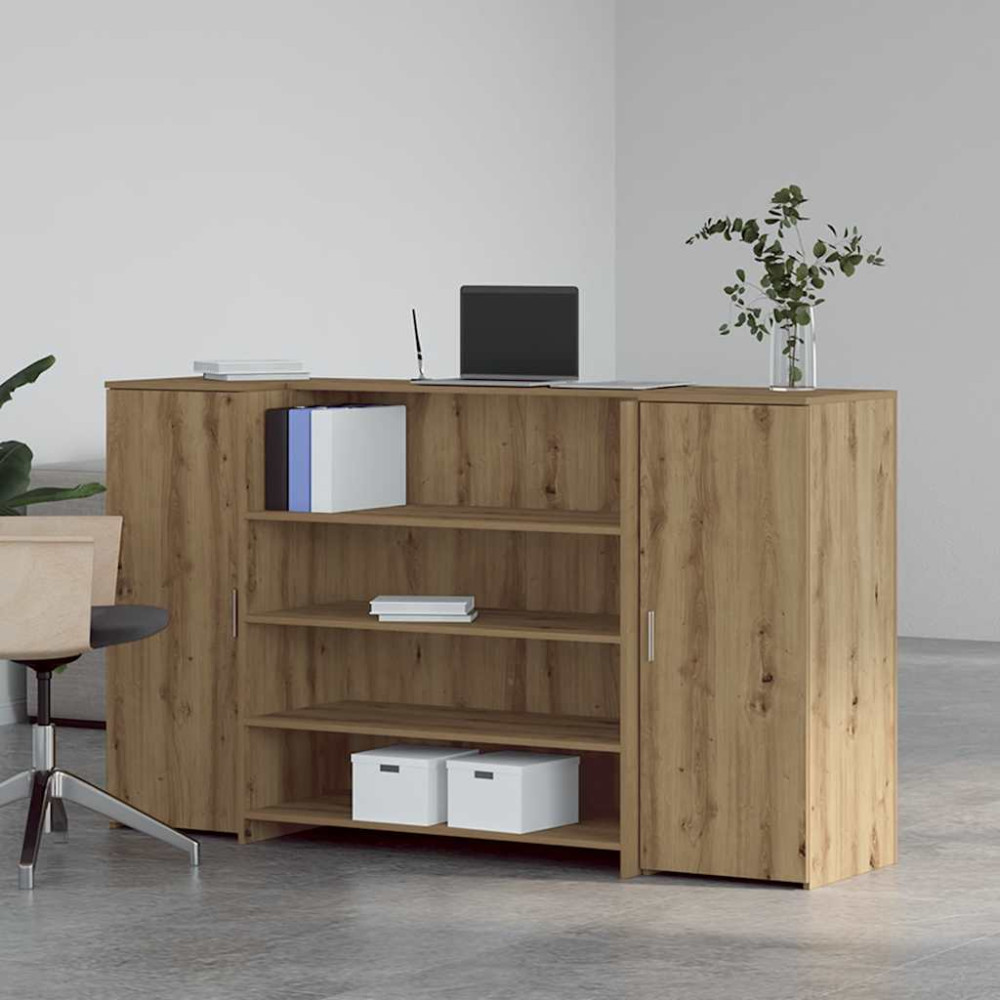 Produktbild för Receptionsdisk artisan ek 180x50x103,5 cm konstruerat trä
