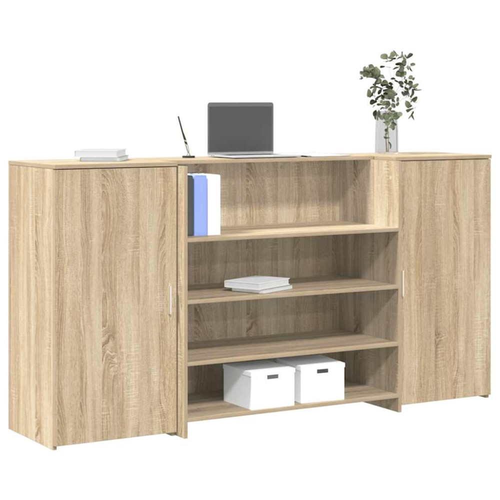 Produktbild för Receptionsdisk sonoma-ek 200x50x103,5 cm konstruerat trä