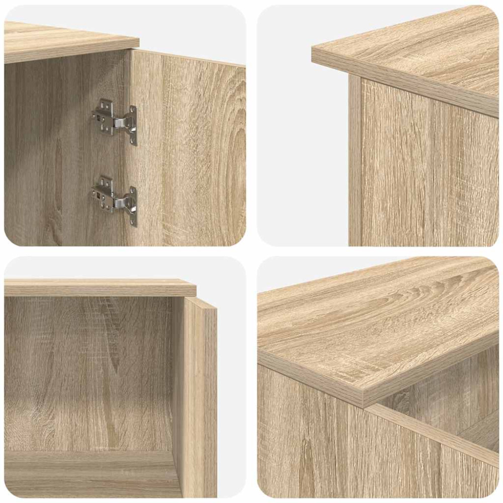 Produktbild för Receptionsdisk sonoma-ek 200x50x103,5 cm konstruerat trä