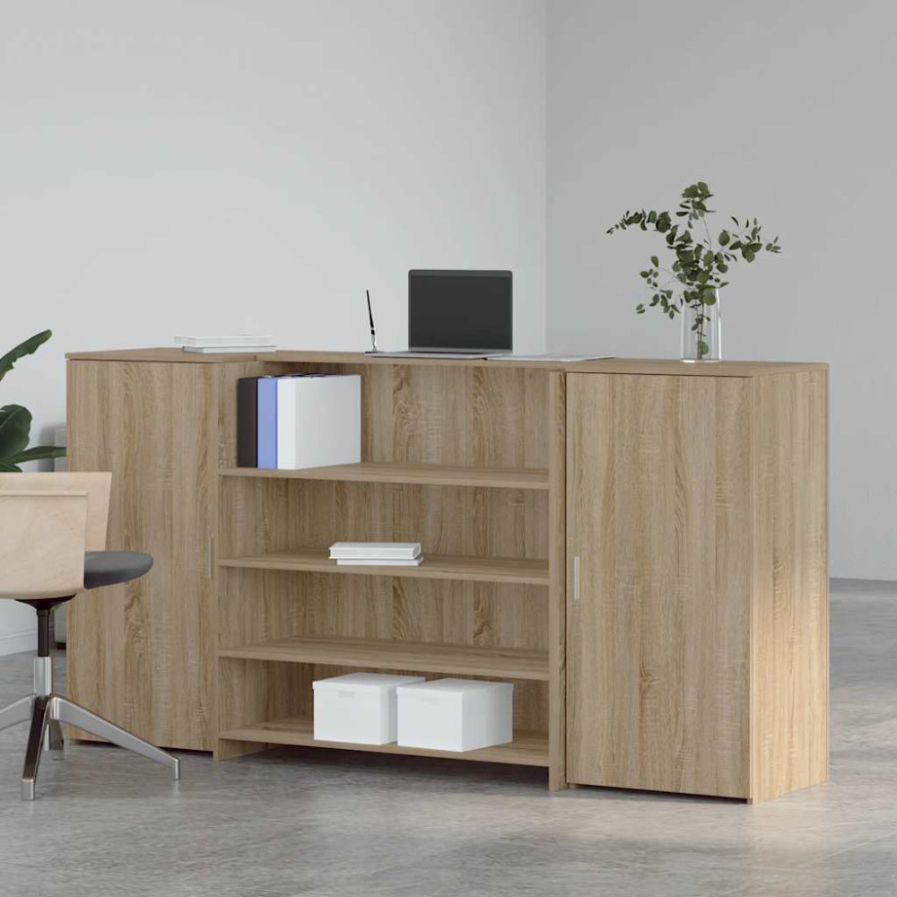 Produktbild för Receptionsdisk sonoma-ek 200x50x103,5 cm konstruerat trä