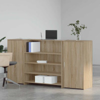 Produktbild för Receptionsdisk sonoma-ek 200x50x103,5 cm konstruerat trä