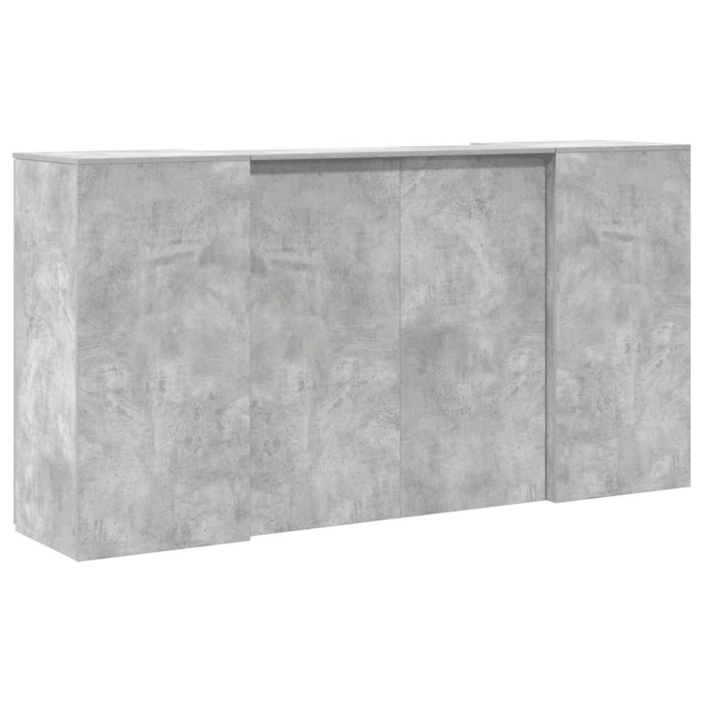 Produktbild för Receptionsdisk betonggrå 200x50x103,5 cm konstruerat trä