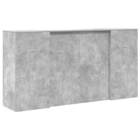 Produktbild för Receptionsdisk betonggrå 200x50x103,5 cm konstruerat trä