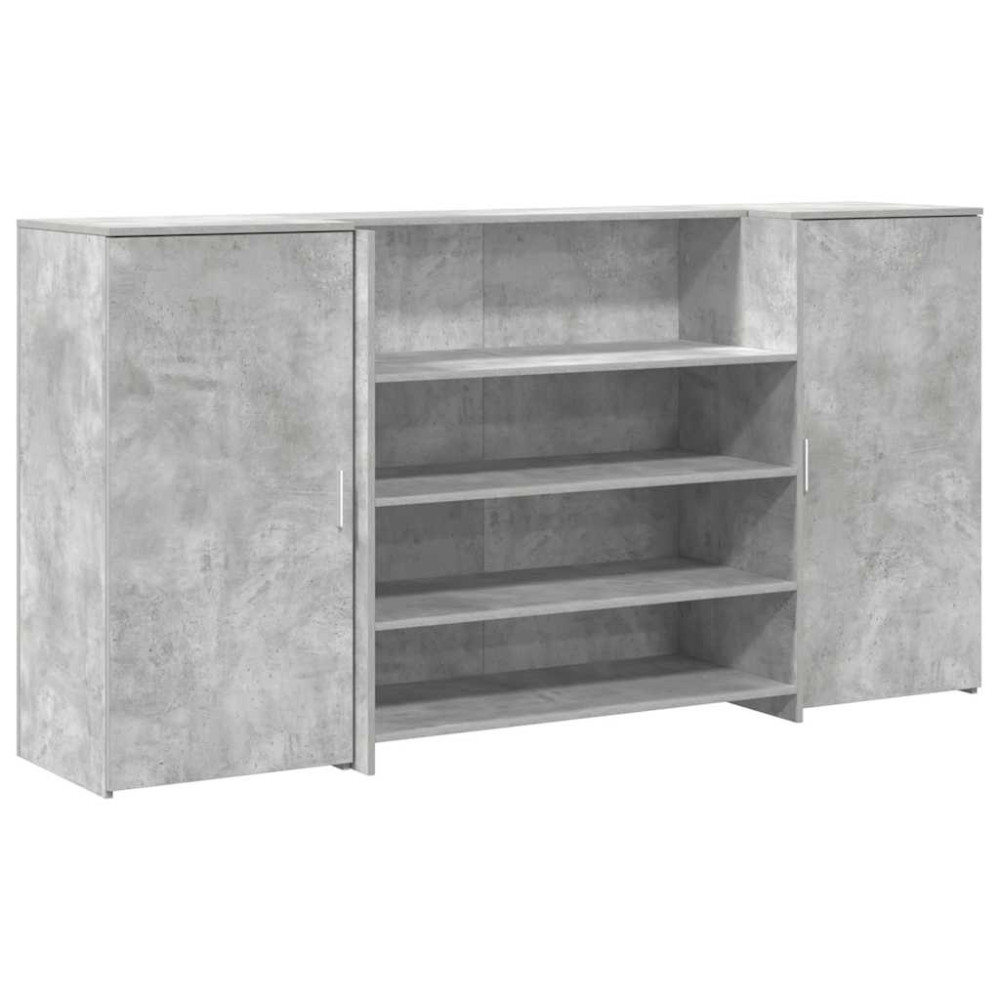 Produktbild för Receptionsdisk betonggrå 200x50x103,5 cm konstruerat trä